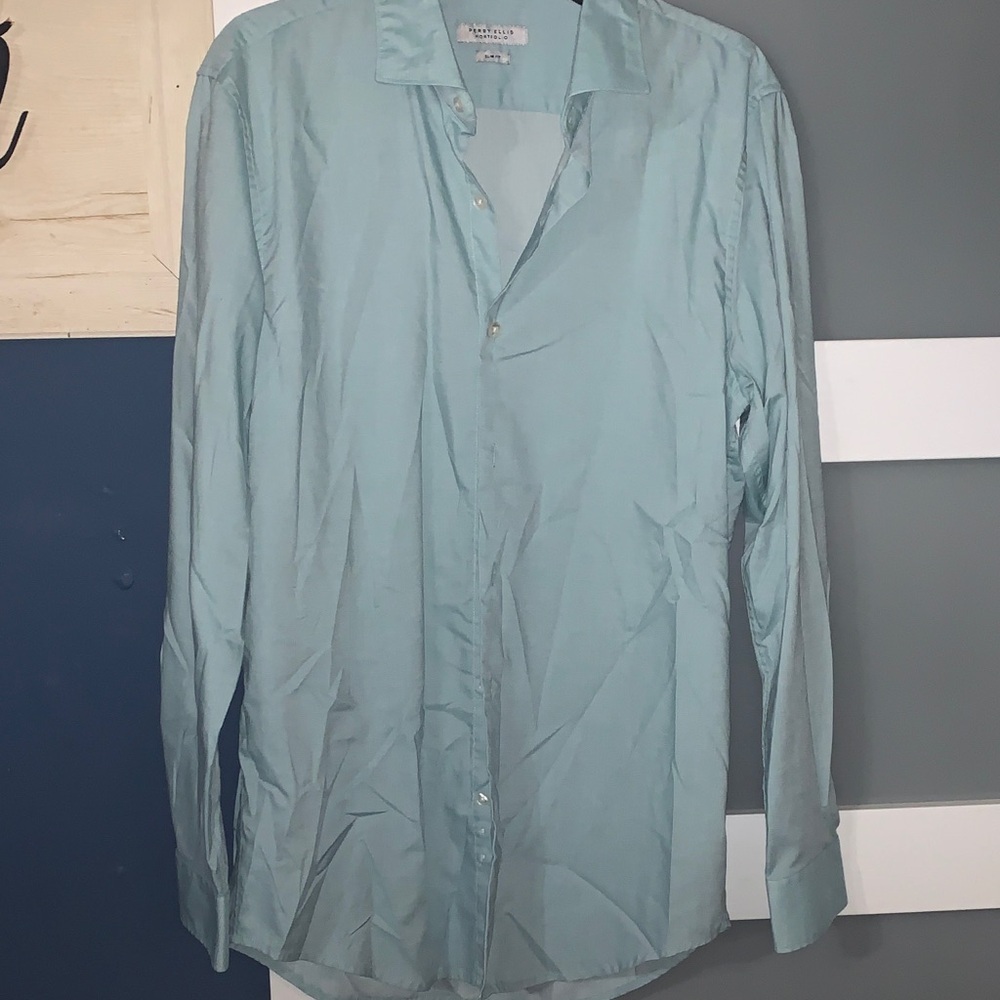 Perry Ellis Light Blue Dress Shirt